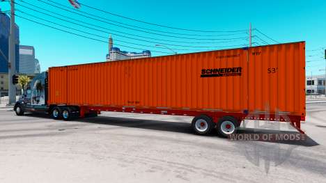 Semitrailer container Schneider für American Truck Simulator