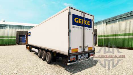 La peau Gefco pour les semi-frigorifique pour Euro Truck Simulator 2