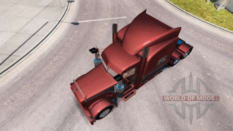 Peau métallique pour le camion Peterbilt 389 pour American Truck Simulator