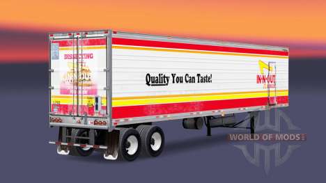 La peau IN-N-OUT pour les semi-frigorifique pour American Truck Simulator