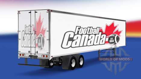 Haut-Fußball-Canada v2.0 auf dem semi-trailer für American Truck Simulator