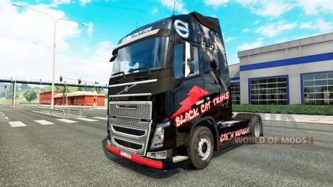 Haut Schwarze Katze Trans für Volvo-LKW für Euro Truck Simulator 2