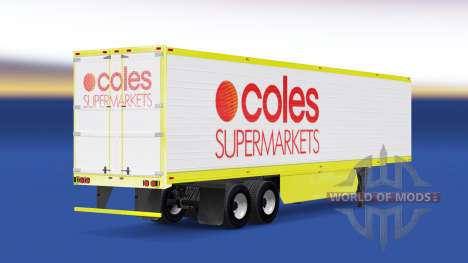 Haut Coles Supermarkt auf dem Anhänger für American Truck Simulator