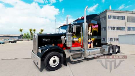 Haut die WWE auf die LKW-Kenworth W900 für American Truck Simulator