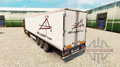 La peau de l'ABC-Logistique pour les semi-frigor pour Euro Truck Simulator 2