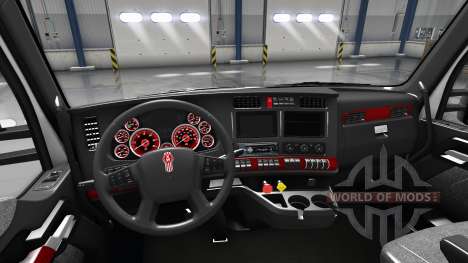 Innen Rotes Zifferblatt für Kenworth T680 für American Truck Simulator