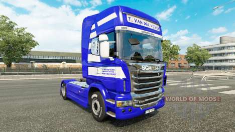La peau T. van der Vijver sur le tracteur Scania pour Euro Truck Simulator 2
