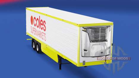 La peau Coles de Supermarchés sur la remorque pour American Truck Simulator