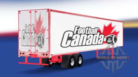 Haut-Fußball-Kanada auf dem Anhänger für American Truck Simulator