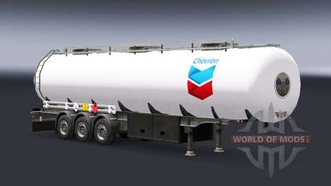 La peau de Chevron de carburant semi-remorque pour Euro Truck Simulator 2