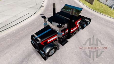 Noir Métallique de la peau pour le camion Peterb pour American Truck Simulator