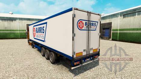 La peau Burris Logistique pour les semi-frigorif pour Euro Truck Simulator 2