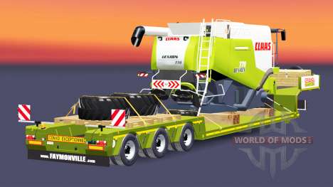 Low sweep mit einer Ladung CLAAS Lexion 770 für Euro Truck Simulator 2