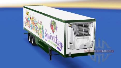 La peau Sweetbay Supermarket sur la remorque pour American Truck Simulator
