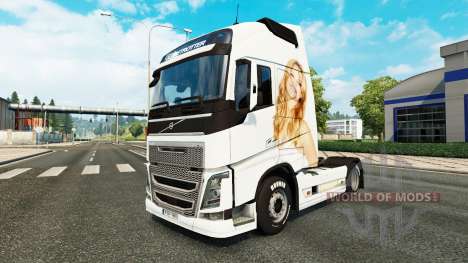Jennifer Lawrence skin für Volvo-LKW für Euro Truck Simulator 2
