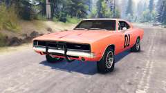 Dodge Charger 1969 General Lee pour Spin Tires