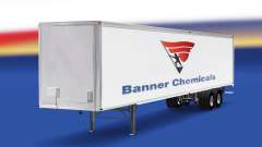Haut-Banner Chemikalien auf den trailer für American Truck Simulator