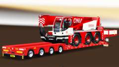 Low sweep mit einem Fracht-LKW-Kran Liebherr für Euro Truck Simulator 2
