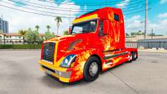 Feuer skin für den Volvo truck VNL 670 für American Truck Simulator