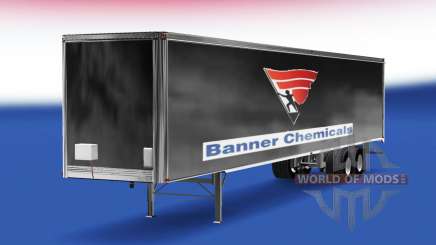 Haut-Banner Chemikalien v2.0 auf dem semi-trailer für American Truck Simulator