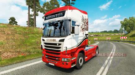 Sarantos de transport de la peau pour Scania camion pour Euro Truck Simulator 2