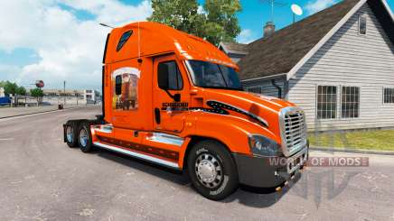 La peau sur SCHNEIDER camion Freightliner Cascadia pour American Truck Simulator