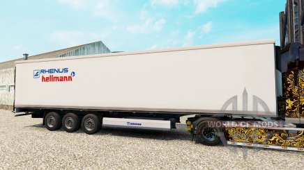 Haut Rhenus-Hellmann auf dem Auflieger-Kühlschrank für Euro Truck Simulator 2