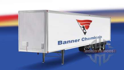 Haut-Banner Chemikalien auf den trailer für American Truck Simulator