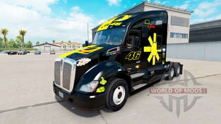 La peau Valentino Rossi sur un tracteur Kenworth pour American Truck Simulator