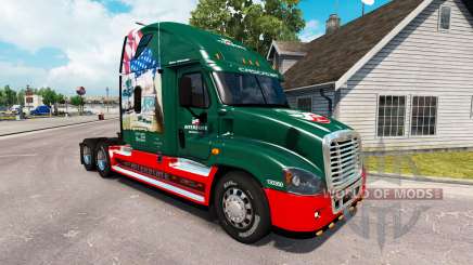 Скин de l'autoroute INTERSTATE 80 Ans на Freightliner Cascadia pour American Truck Simulator