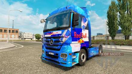 Red Bull de la peau pour le camion Mercedes-Benz pour Euro Truck Simulator 2