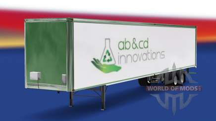 La peau ab&cd innovations sur la remorque pour American Truck Simulator