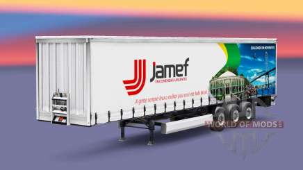 La peau Jamef Logistique de la remorque sur un rideau pour Euro Truck Simulator 2