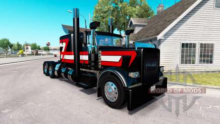 Noir Métallique de la peau pour le camion Peterbilt 389 pour American Truck Simulator