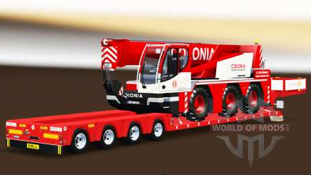 Faible balayage avec un camion grue Liebherr pour Euro Truck Simulator 2