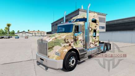 La peau de Camouflage sur le camion Kenworth T800 pour American Truck Simulator