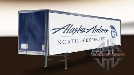 La peau Alaska Airlines sur la remorque pour American Truck Simulator