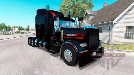 Скин Noir Bandes Métalliques на Peterbilt 389 pour American Truck Simulator