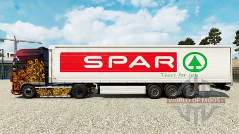Haut Spar auf einen Vorhang semi-trailer für Euro Truck Simulator 2