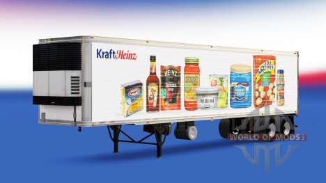 La peau Kraft Heinz sur la remorque pour American Truck Simulator