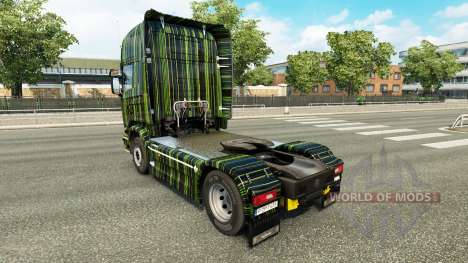 Grüne Streifen skin für Scania-LKW für Euro Truck Simulator 2