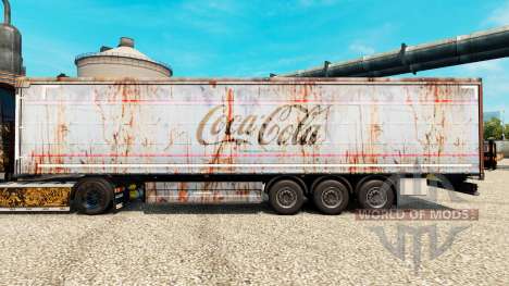 Haut Coca-Cola auf rostigen Anhänger für Euro Truck Simulator 2