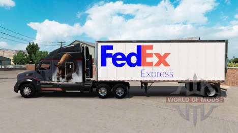 La peau FedEx petite remorque pour American Truck Simulator
