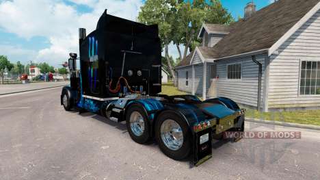 Skin Monster Energy Blau für den truck-Peterbilt für American Truck Simulator