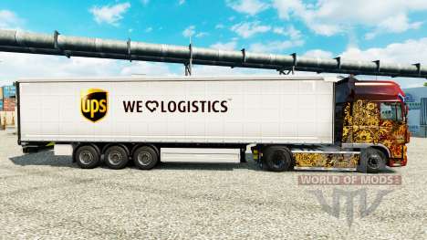 La peau de Logistique UPS pour les remorques pour Euro Truck Simulator 2