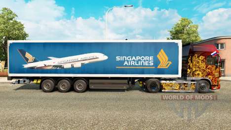 Singapore Airlines skin für Trailer für Euro Truck Simulator 2