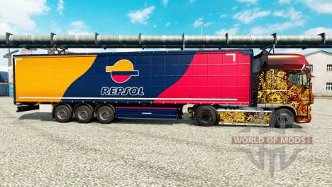 La peau Repsol pour les remorques pour Euro Truck Simulator 2