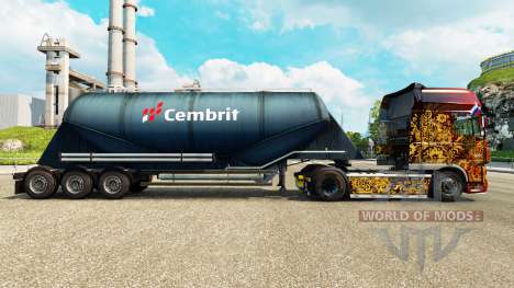 Skin Cembrit cement semi-trailer pour Euro Truck Simulator 2