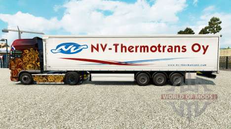 La peau NV-Thermotrans Oy sur un rideau semi-rem pour Euro Truck Simulator 2