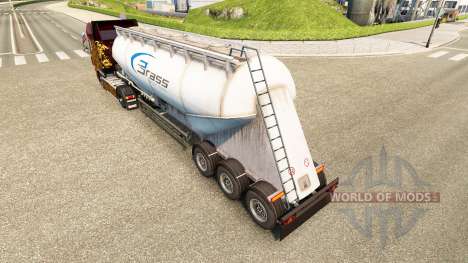 Haut Messing-Transport-Zement-Auflieger für Euro Truck Simulator 2